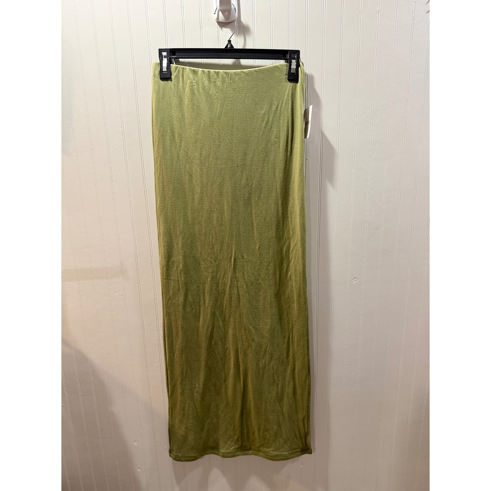 Ardene Womens Olive Green Jersey Knit‎ Maxi Skirt Elastic Waist Size Small NWT